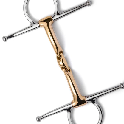 Full Cheek Copper Lozenge Snaffle Bit for Schooling, Dressage and Flatwork Training