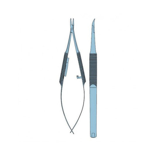Curved Needle Holder 6mm Tip 106mm Titanium with Lock