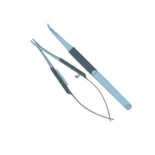 Curved Needle Holder 6mm Tip 106mm Titanium with Lock