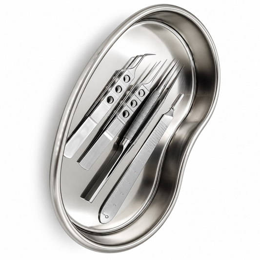 FUE Hair Transplant Forceps Set with Tray