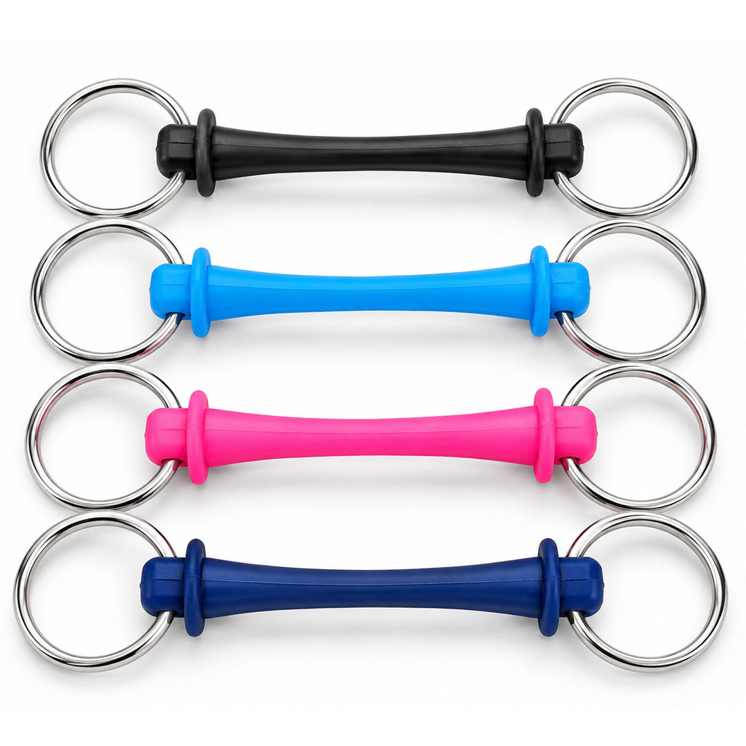 Flexible Rubber Loose Ring Snaffle Bit