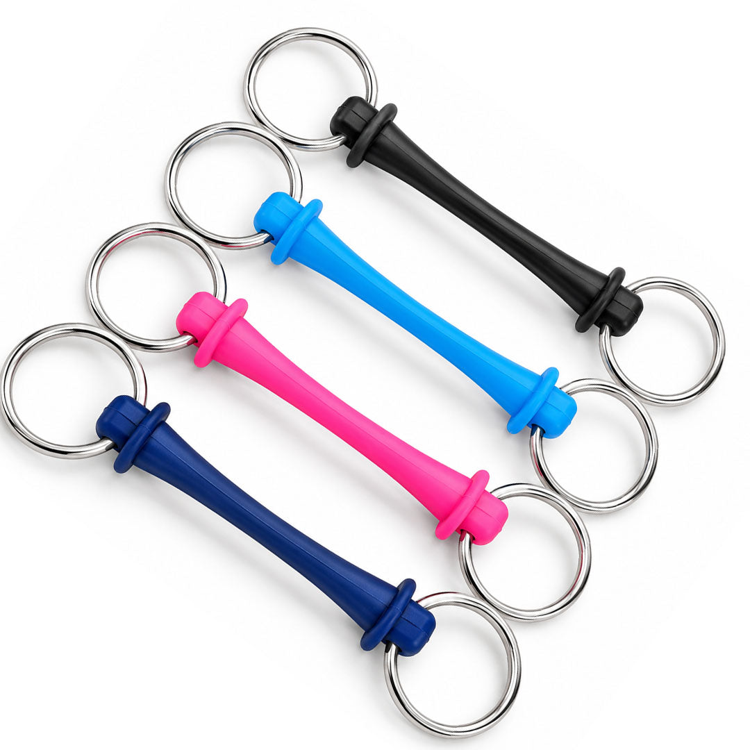 Flexible Rubber Loose Ring Snaffle Bit