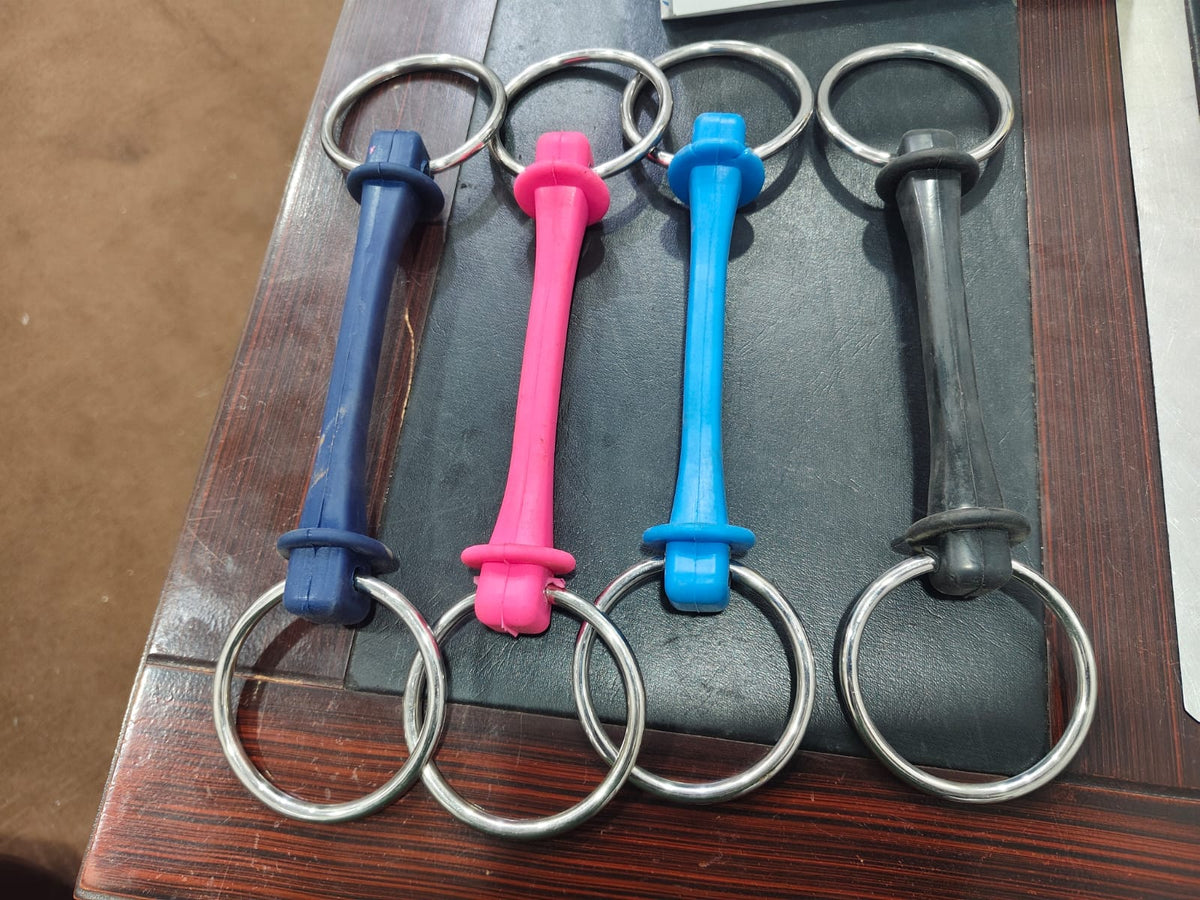 Flexible Rubber Loose Ring Snaffle Bit