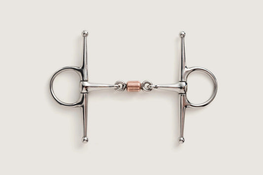 Full Cheek Snaffle Bit with Copper Roller