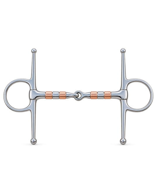 Full Cheek Snaffle Bit with Copper Rollers