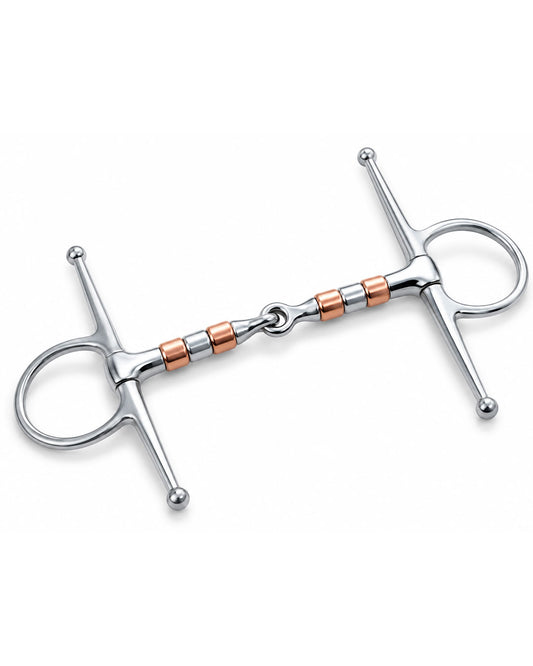 Full Cheek Snaffle Bit with Copper Rollers