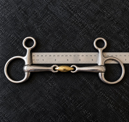 Gold Jointed Short Shank Horse Bit for Western Riding