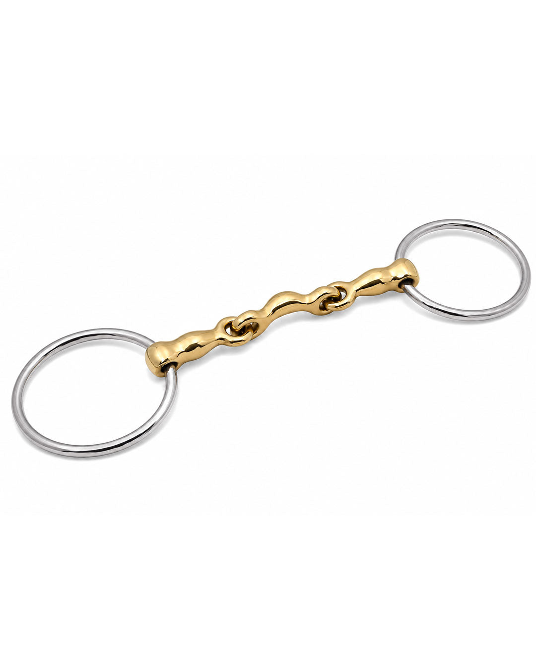 Gold Jointed Loose Ring Snaffle Horse Bit