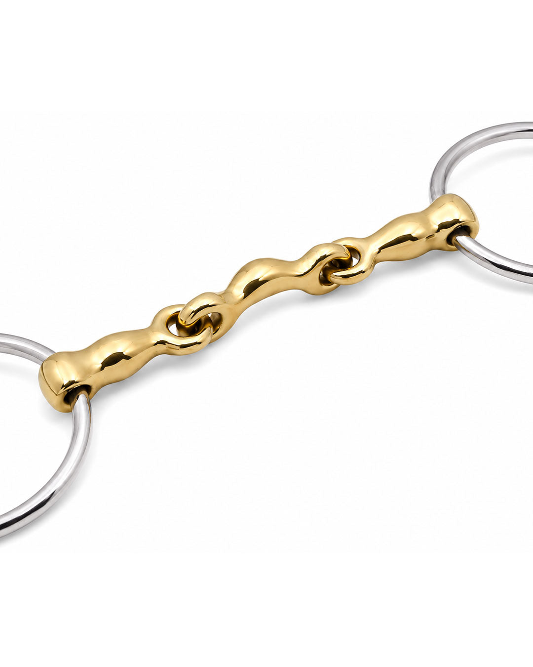 Gold Jointed Loose Ring Snaffle Horse Bit