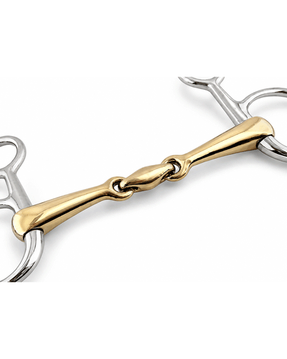 Gold Jointed Short Shank Horse Bit for Western Riding