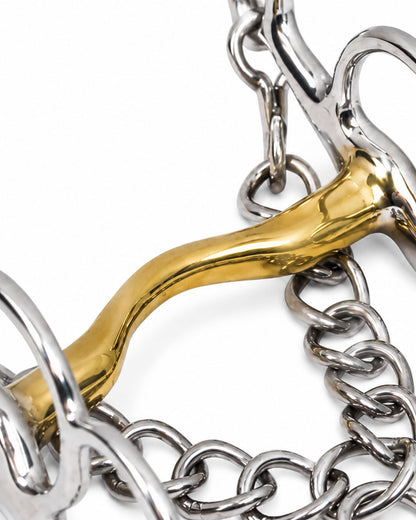 Gold Ported Western Shank Curb Bit