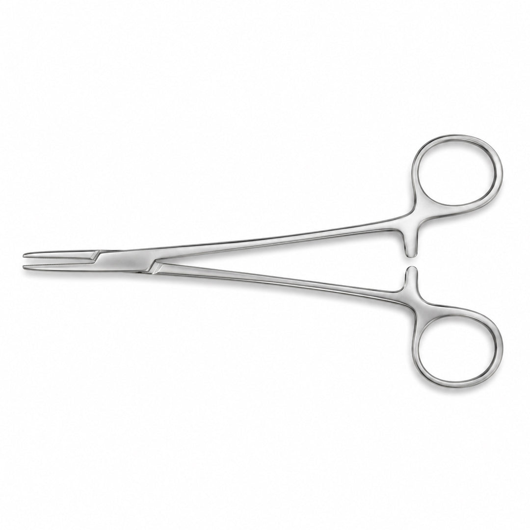 House-Bellucci Alligator Scissors with straight 5 mm blades for ENT ear surgery.
