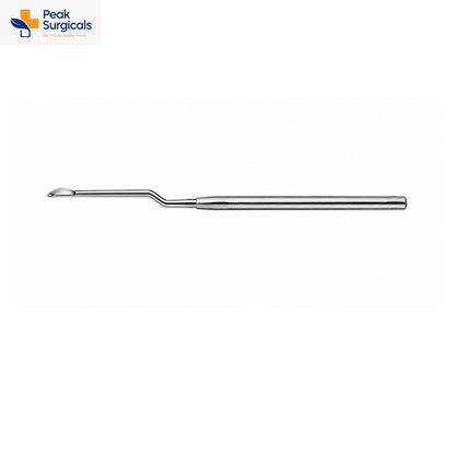 Howarth periosteal elevator with angled blade and serrated stainless steel handle