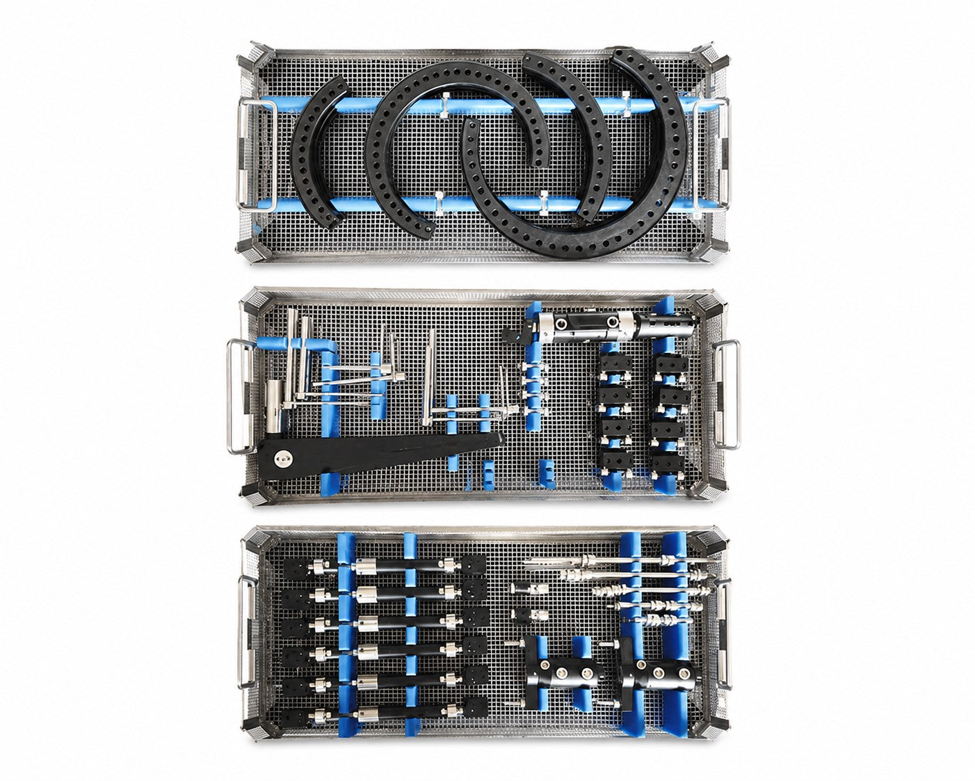 Hybrid Fixation System Sterilization Box – Ilizarov-Type Hybrid Circular and Linear External Fixator (PS-OP-6032)