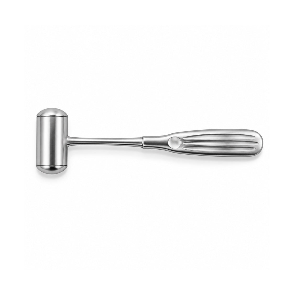 Mead surgical mallet with stainless-steel head and grooved handle
