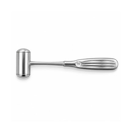 Mead surgical mallet with stainless-steel head and grooved handle