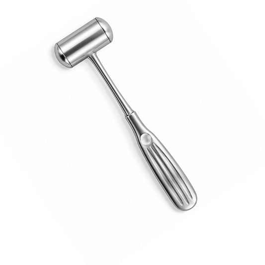 Mead surgical mallet with stainless-steel head and grooved handle