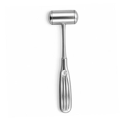 Mead surgical mallet with stainless-steel head and grooved handle