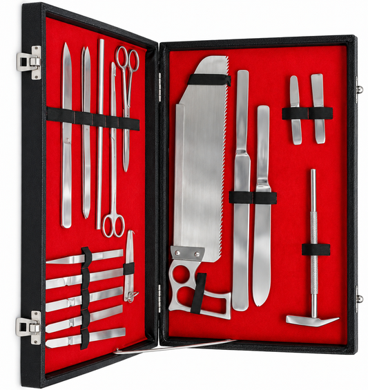 Post Mortem Instrument Set / Autopsy Dissection Kit – 19 Pcs