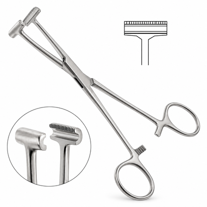 Pratt T Shaped Tissue Forceps Straight 5 1/2"