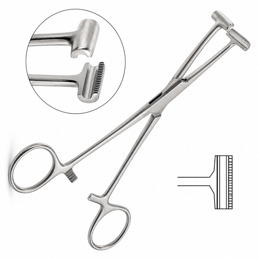 Pratt T Shaped Tissue Forceps Straight 5 1/2"