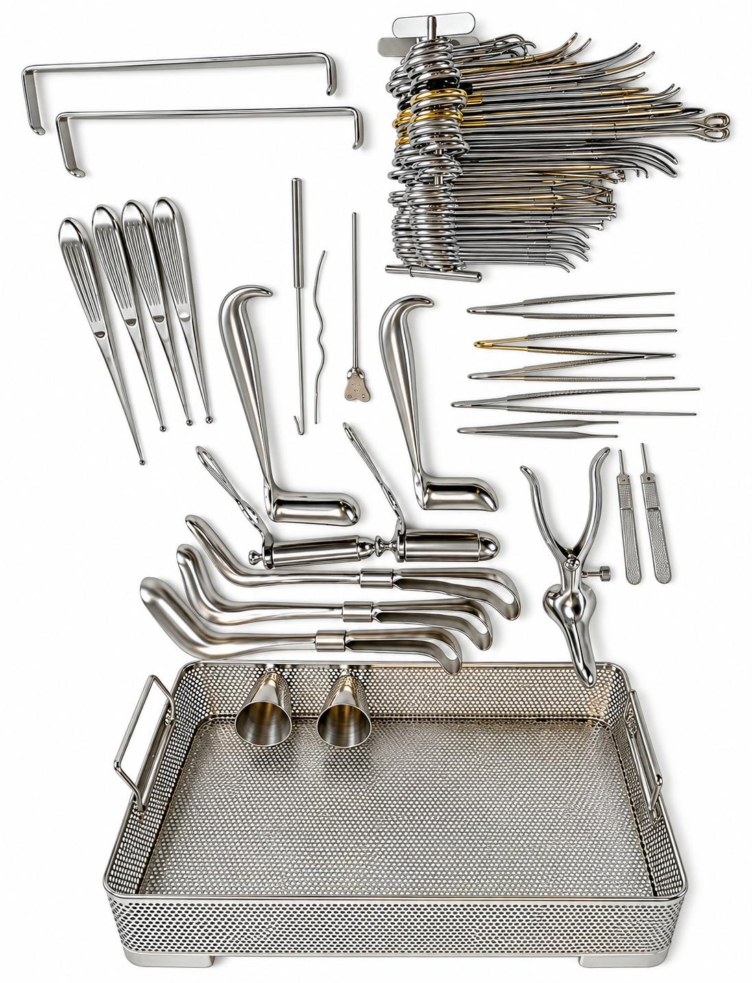 Proctology 45-Piece Rectal Instrument Set with Tray