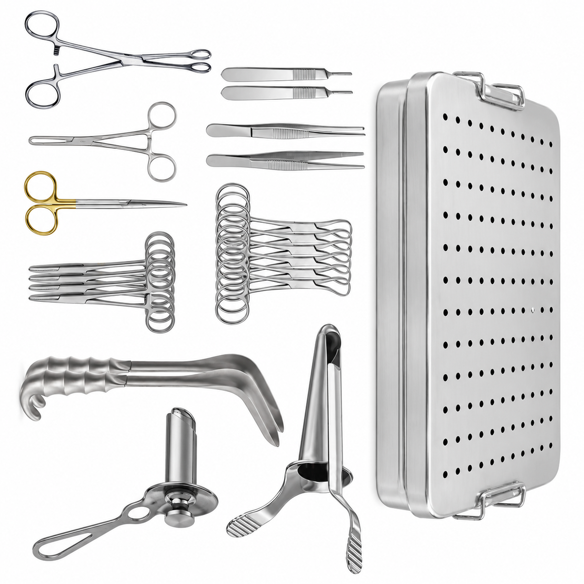 Proctology Rectal Surgery Kit / Steel Box