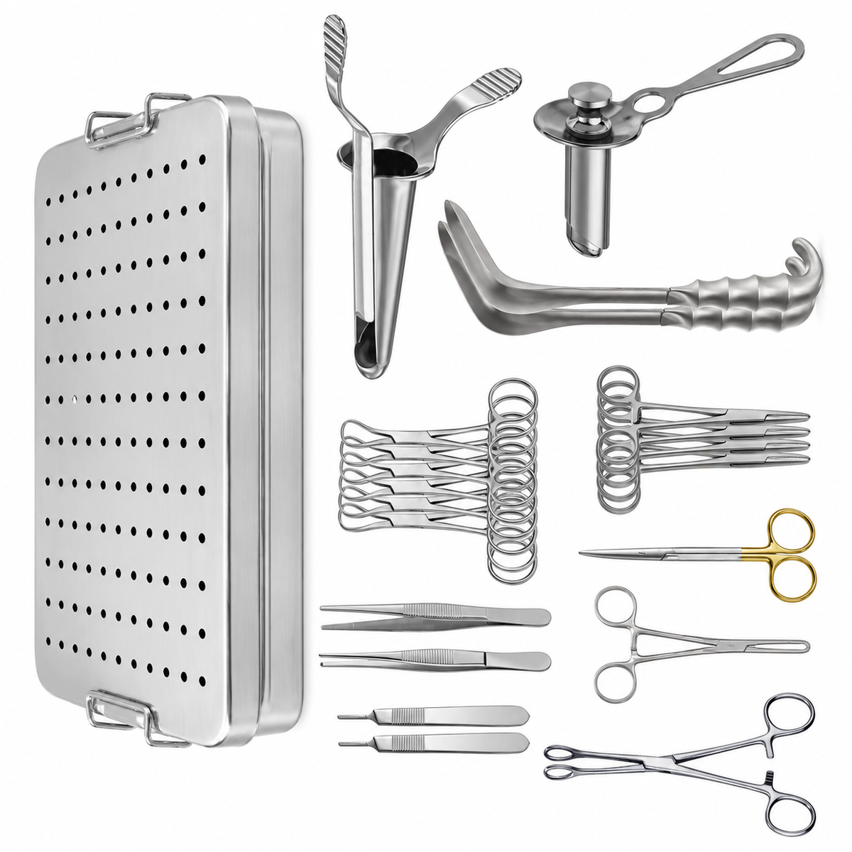 Proctology Rectal Surgery Kit / Steel Box