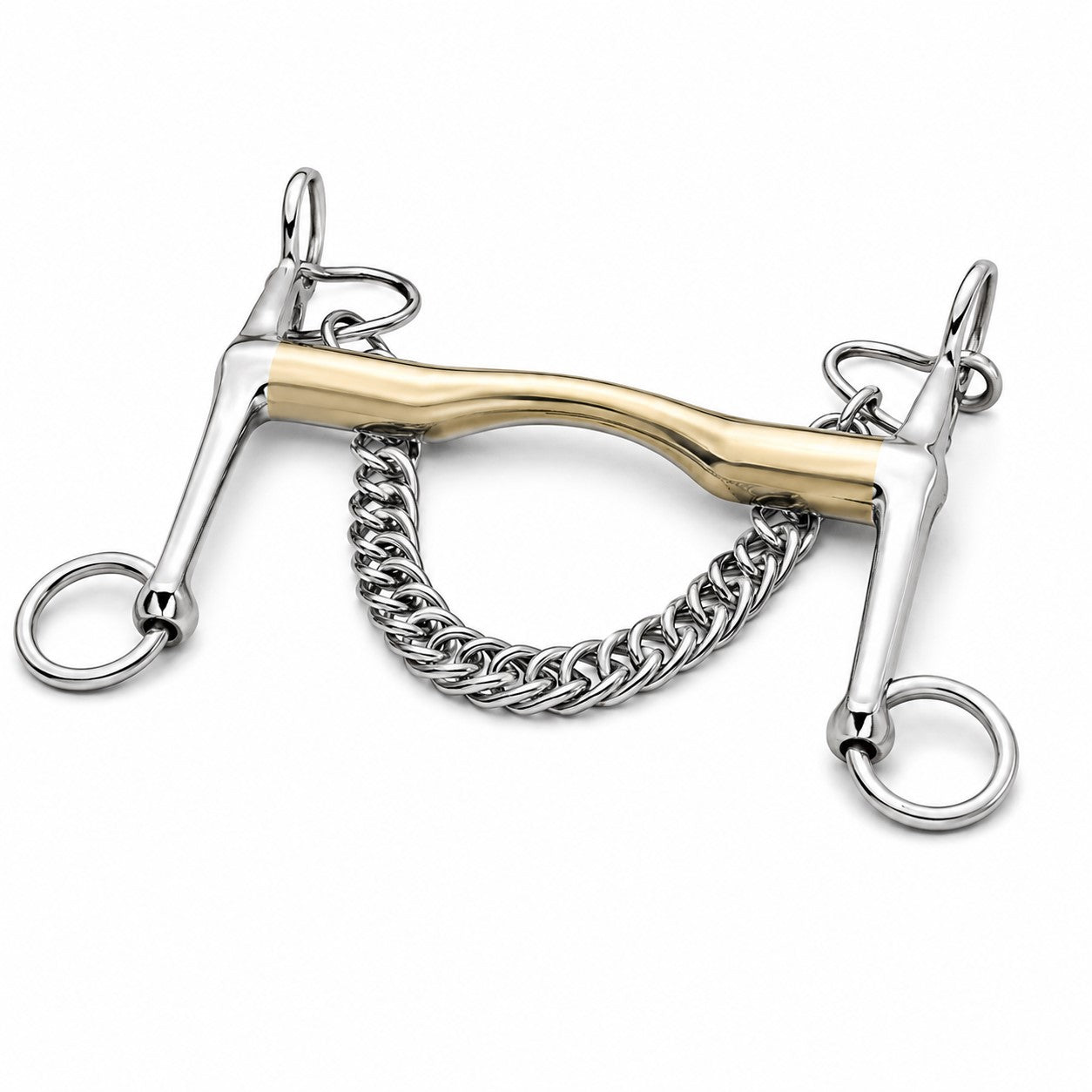 Sensogan Weymouth Curb Bit with Low Port & Curb Chain