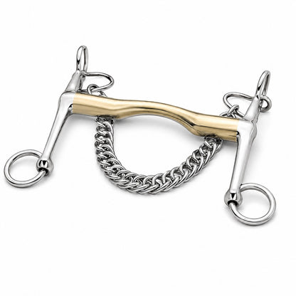 Sensogan Weymouth Curb Bit with Low Port & Curb Chain