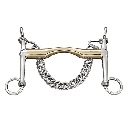 Sensogan Weymouth Curb Bit with Low Port & Curb Chain