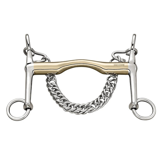 Sensogan Weymouth Curb Bit with Low Port & Curb Chain