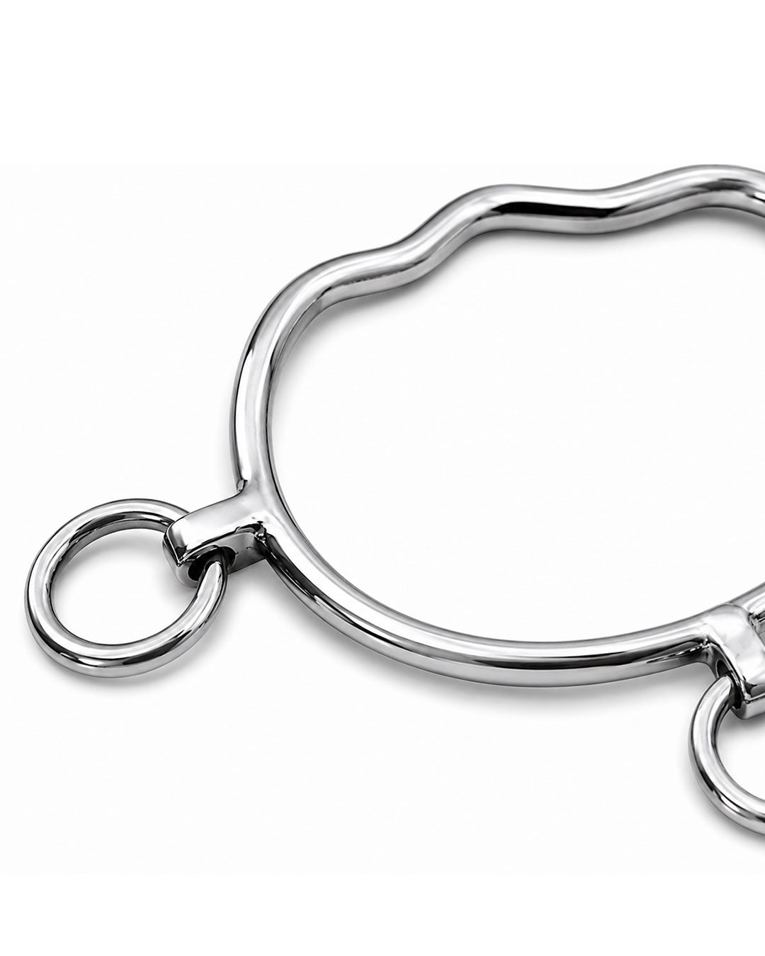 Silver Three-Ring Western Shank Horse Bit
