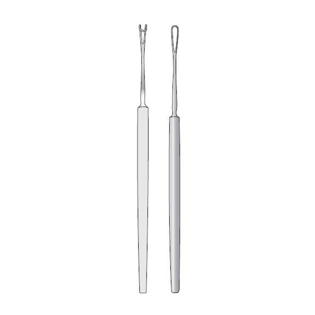 Snellens Vectis 14cm – Blunt Long Loop Straight Ophthalmic Instrument