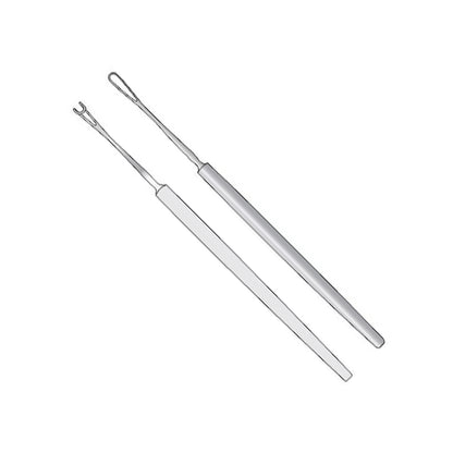 Snellens Vectis 14cm – Blunt Long Loop Straight Ophthalmic Instrument