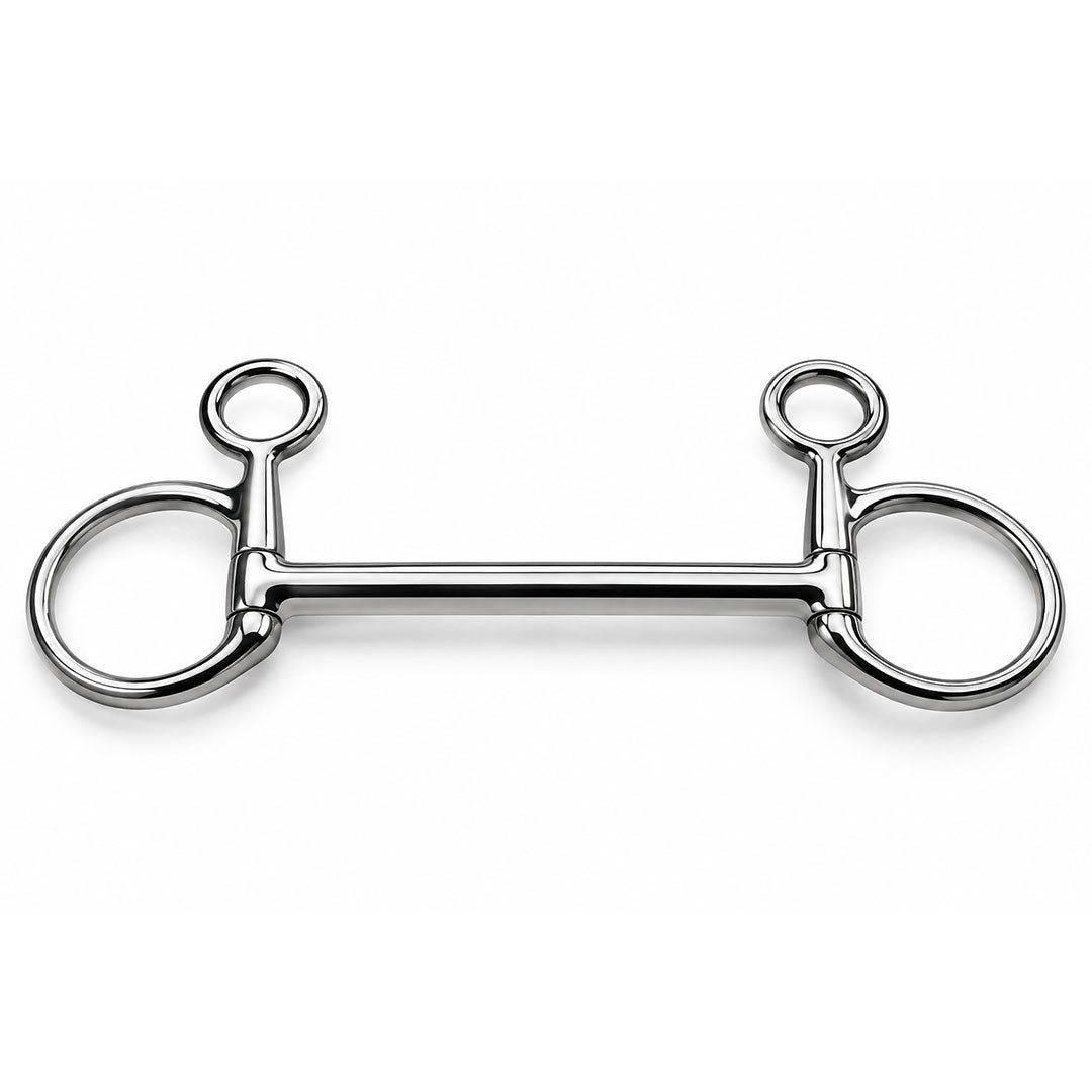 Straight Bar Baucher Horse Bit – Stainless Steel Hanging Cheek