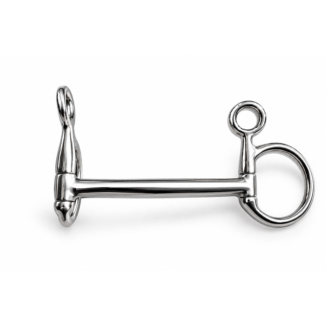 Straight Bar Baucher Horse Bit – Stainless Steel Hanging Cheek
