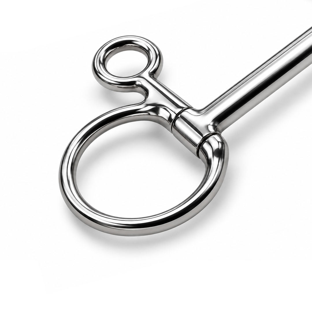 Straight Bar Baucher Horse Bit – Stainless Steel Hanging Cheek