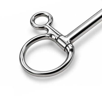Straight Bar Baucher Horse Bit – Stainless Steel Hanging Cheek