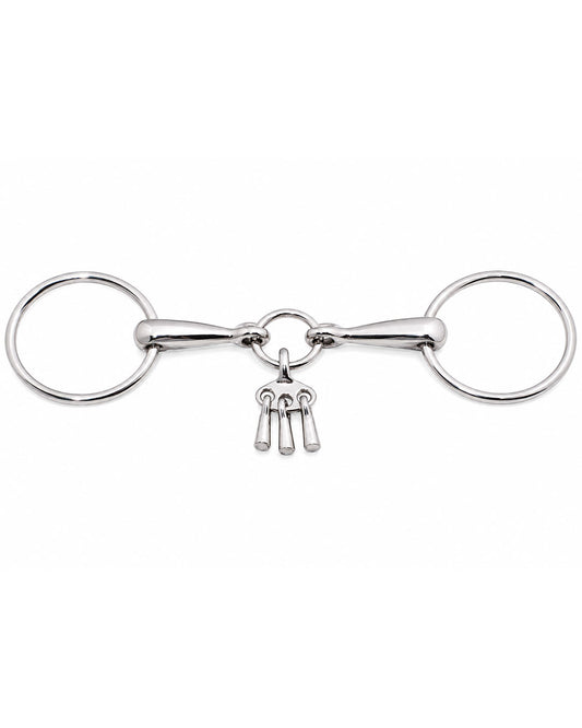 Three-Key Loose Ring Snaffle Horse Bit
