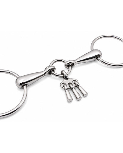 Three-Key Loose Ring Snaffle Horse Bit