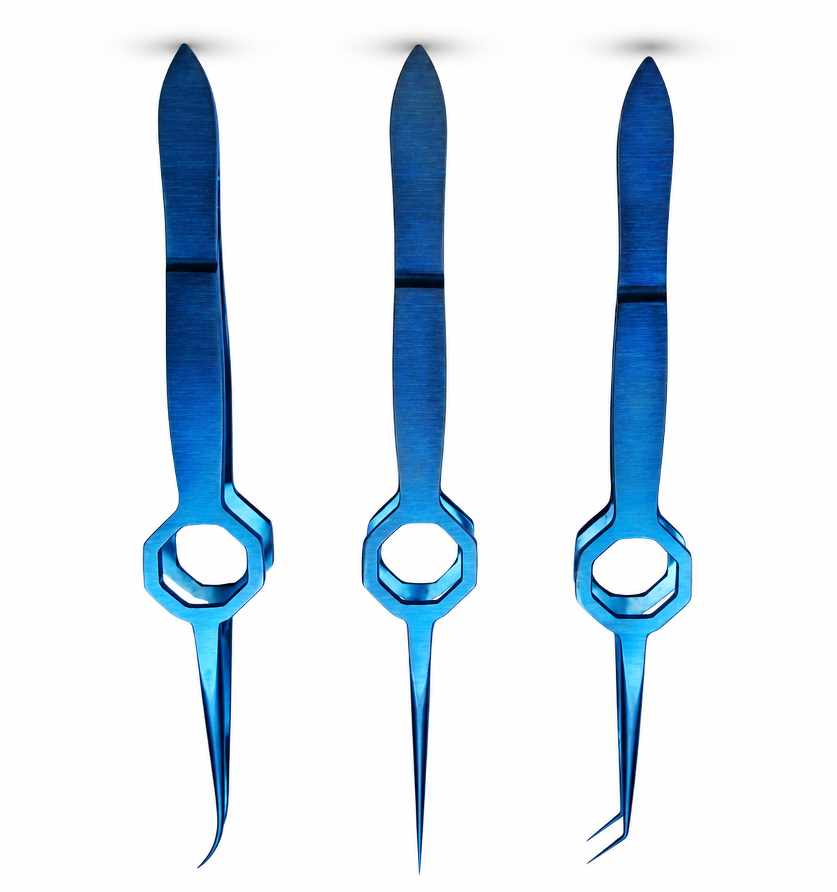 Titanium FUE Hair Transplant Tweezers Forceps Set – 3 Pcs