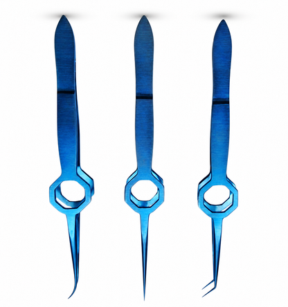 Titanium FUE Hair Transplant Tweezers Forceps Set – 3 Pcs
