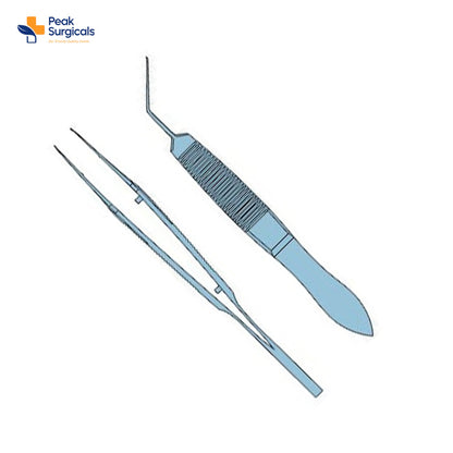 Utrata Style Capsulorhexis Forceps 85mm Angled Titanium Ophthalmic Instrument