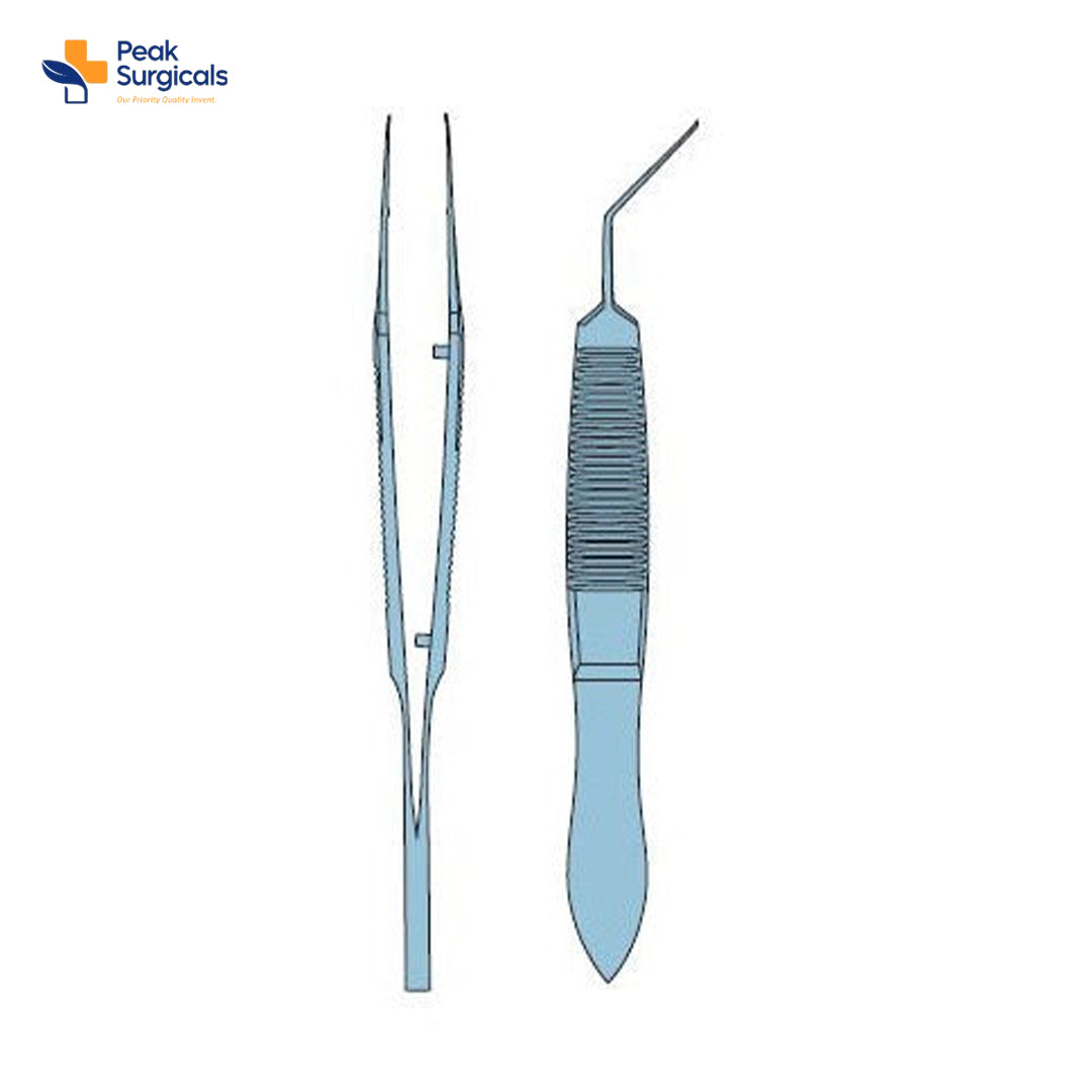 Utrata Style Capsulorhexis Forceps 85mm Angled Titanium Ophthalmic Instrument