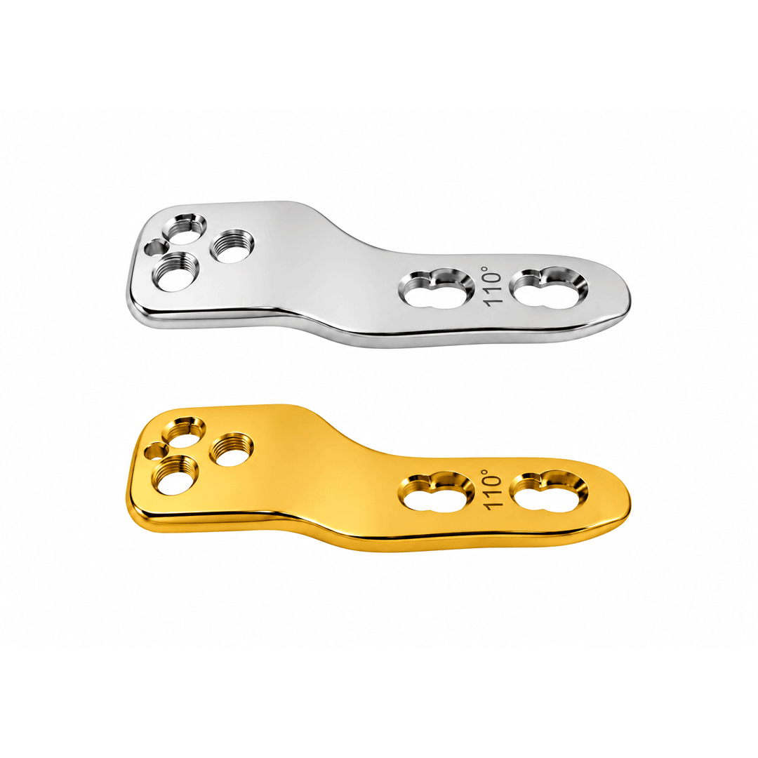 Placa de segurança pediátrica para anca com fecho de 2,7 mm