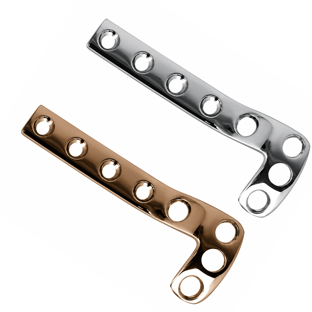 Placă tibială proximală de 4,5 mm cu orificii rotunde