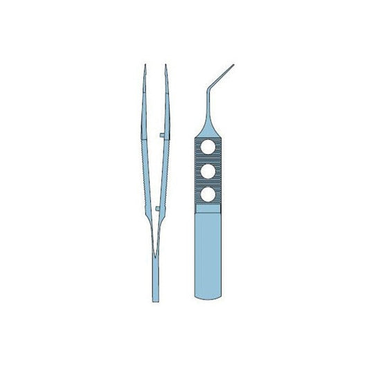 Utrata Style Capsulorhexis Forceps 85mm Angled Titanium Ophthalmic Instrument
