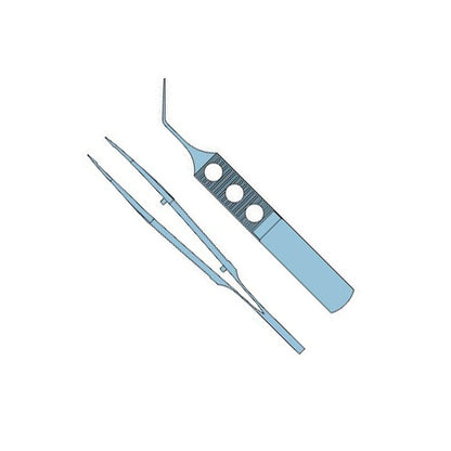 Utrata Capsulorhexis Forceps 85mm Angled Titanium Ophthalmic Instrument