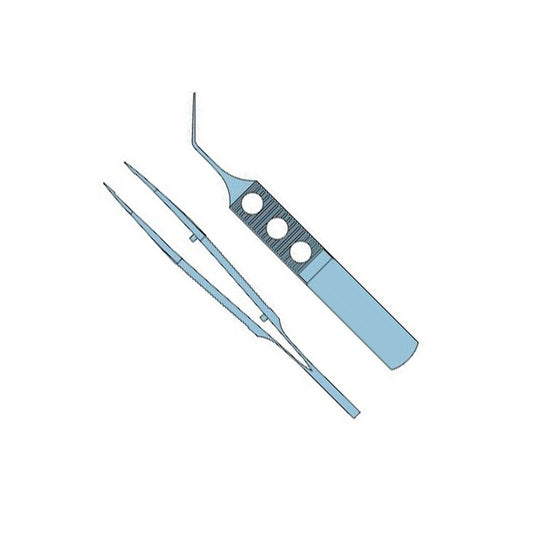 Utrata Capsulorhexis Forceps 85mm Angled Titanium Ophthalmic Instrument